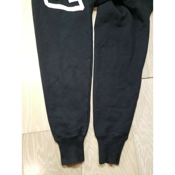 Champion Reverse Weave Sweatshirt Crewneck Small Black SPELL OUT in White - Picture 8 of 11